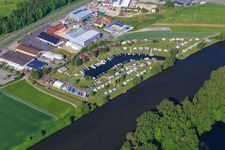 Marina on the Main of the Motor and Sailing Boat Club Coburg eV and the Trosdorf Waterski and Leisure Association eV in the district Trosdorf in Bischberg in the state Bavaria, Germany