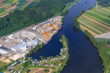 Veit Dennert KG and AEROPOR GmbH opposite the marina on the Main of the Motor and Sailing Boat Club Coburg eV in the district Trosdorf in Bischberg in the state Bavaria, Germany