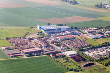 Building and production halls on the premises of Saegewerk Reitz GmbH in Wuelflingen in the state Bavaria, Germany