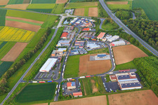 A70 commercial area with Euro Rastpark Werneck at junction Werneck with Krämer MEGA STORE Werneck / Schweinfurt, Frankenwaschpark, Hotel Autohof Werneck in the district Schnackenwerth in Werneck in the state Bavaria, Germany