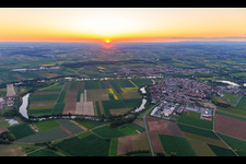 Island formed by the Main and Alter Main near Bergrheinfeld and Grafenrheinfeld in Bergrheinfeld in the state Bavaria, Germany