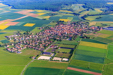 Village view from the southeast in Großbardorf in the state Bavaria, Germany