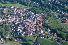 Aerial photograpy of District Kleineibstadt in Großeibstadt in the state Bavaria, Germany