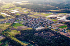 View of the town from the east in Hanhofen in the state Rhineland-Palatinate, Germany