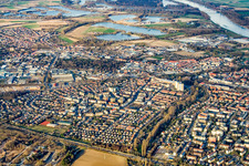 City view from the southeast in Speyer in the state Rhineland-Palatinate, Germany