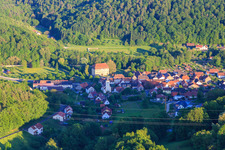 Castle Gleisenau with castle church in the district Gleisenau in Ebelsbach in the state Bavaria, Germany