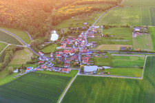 Village view from the southeast in the district Kreuzthal in Riedbach in the state Bavaria, Germany