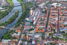 ECE commercial area with Stadtgalerie Schweinfurt and MediaMarkt Schweinfurt City in Schweinfurt in the state Bavaria, Germany