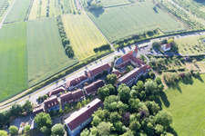Aerial view of Wipfeld in the state Bavaria, Germany