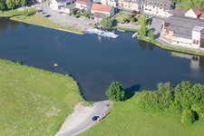 Aerial view of Main ferry Wipfeld in Wipfeld in the state Bavaria, Germany