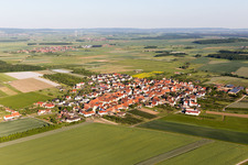 Drone image of District Lindach in Kolitzheim in the state Bavaria, Germany