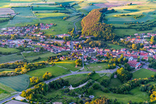 Aerial view of District Trossenfurt in Oberaurach in the state Bavaria, Germany