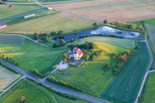 Cemetery and Trinity Church Eschenau in the district Eschenau in Knetzgau in the state Bavaria, Germany