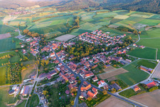 Aerial view of District Oberschwappach in Knetzgau in the state Bavaria, Germany