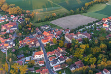 Aerial photograpy of District Oberschwappach in Knetzgau in the state Bavaria, Germany