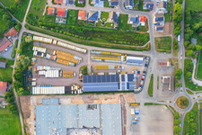Mosaic of parcel vans for recycling on the premises of Engel & Engel GmbH | Trade in commercial vehicles, forklifts and construction machinery in Rohrbach in the state Rhineland-Palatinate, Germany