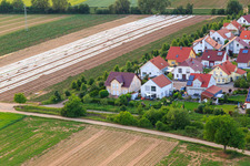 Aerial view of Lower Rappenfeld in the district Mörlheim in Landau in der Pfalz in the state Rhineland-Palatinate, Germany