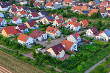 Lower Rappenfeld in the district Mörlheim in Landau in der Pfalz in the state Rhineland-Palatinate, Germany seen from above