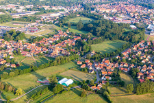District Altenstadt in Wissembourg in the state Bas-Rhin, France from the drone perspective