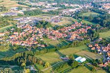 District Altenstadt in Wissembourg in the state Bas-Rhin, France from a drone