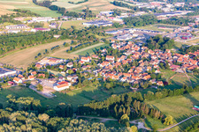 District Altenstadt in Wissembourg in the state Bas-Rhin, France seen from a drone