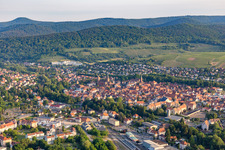 Drone recording of Wissembourg in the state Bas-Rhin, France