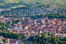 Wissembourg in the state Bas-Rhin, France from the drone perspective