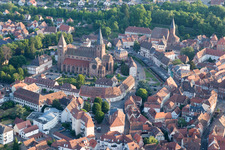 Wissembourg in the state Bas-Rhin, France from a drone