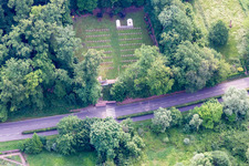 Grave rows on the grounds of the military cemetery in Wissembourg in Grand Est, France