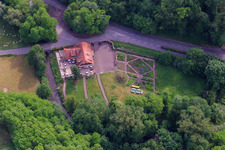 Café on the Lauter in the district Sankt Germanshof in Wissembourg in the state Bas-Rhin, France