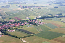 Aerial photograpy of Steinseltz in the state Bas-Rhin, France