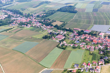 Steinseltz in the state Bas-Rhin, France seen from a drone