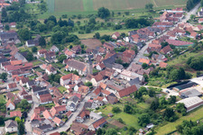 Riedseltz in the state Bas-Rhin, France from the plane