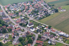 Oblique view of Scheibenhard in the state Bas-Rhin, France