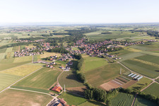 Riedseltz in the state Bas-Rhin, France viewn from the air