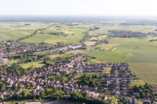 Retschwiller in the state Bas-Rhin, France seen from above