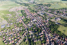Soultz-sous-Forêts in the state Bas-Rhin, France seen from above