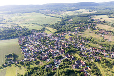 Aerial view of Merkwiller-Pechelbronn in the state Bas-Rhin, France