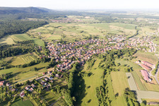 Preuschdorf in the state Bas-Rhin, France from the drone perspective