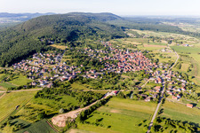 Oblique view of Gœrsdorf in the state Bas-Rhin, France