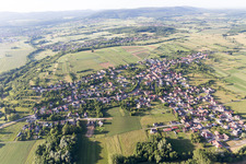 Oblique view of Gunstett in the state Bas-Rhin, France