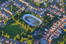 Aerial view of Track cycling race track Dudenhofen in Dudenhofen in the state Rhineland-Palatinate, Germany