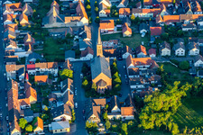 Church from the northwest in the district Rußheim in Dettenheim in the state Baden-Wuerttemberg, Germany