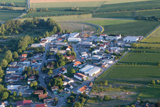 Krautstückerweg commercial area in the district Liedolsheim in Dettenheim in the state Baden-Wuerttemberg, Germany