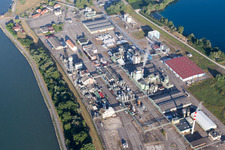 Oblique view of Harbor in Lauterbourg in the state Bas-Rhin, France