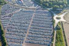 Lauterbourg in the state Bas-Rhin, France from above