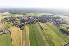 Bird's eye view of Salmbach in the state Bas-Rhin, France