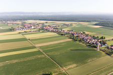 Schleithal in the state Bas-Rhin, France viewn from the air