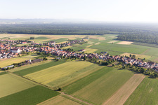Schleithal in the state Bas-Rhin, France from the drone perspective
