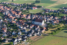 Aerial view of Schleithal in the state Bas-Rhin, France